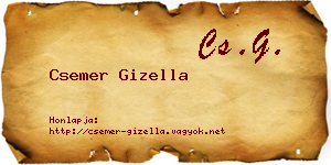 Csemer Gizella névjegykártya